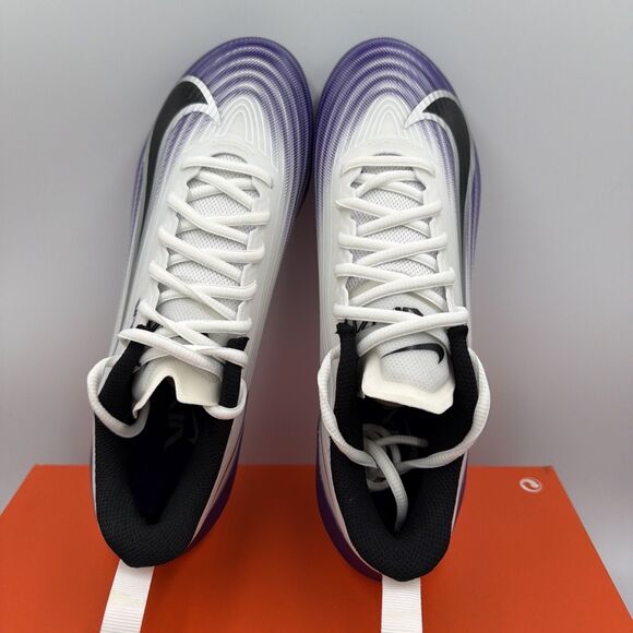 Nike Men Sz 9 Vapor Speed 3 TB Football Cleats White/Court Purple HM8849-101 New main image 5